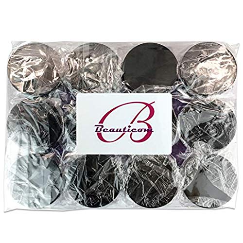 Beauticom 12 Piece 1 Oz. Usa Acrylic Round Clear Jars With Flat Top Lids For Creams, Lotion, Make Up, Cosmetics, Samples, Herbs,